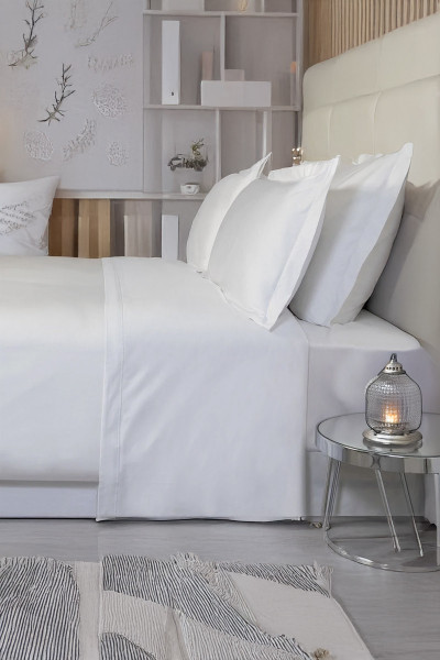 Flat Sheet 400 TC Percale – Top cordon embroidery