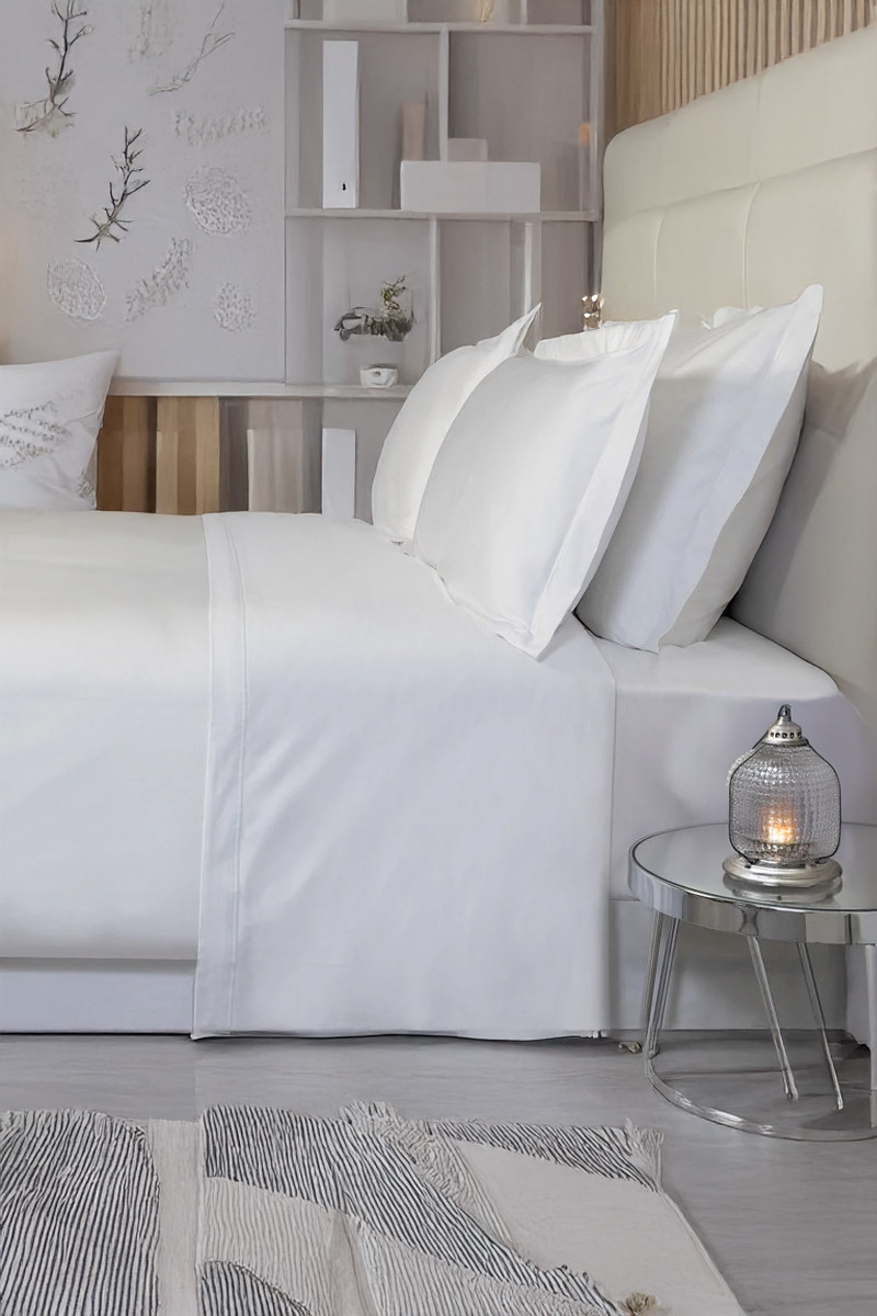 Sábana Encimera 400 Hilos Percal – Bordado Superior | Made in Portugal