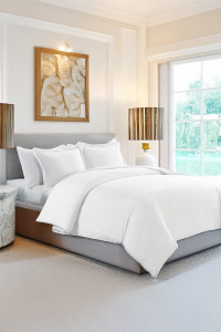 Funda de Edredón 400 Hilos Percal – Borde Oxford con Lazos | Made in Portugal